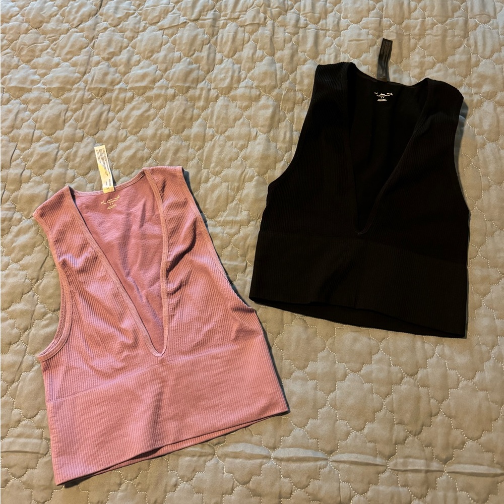 Urban outfitters plunge tank tops